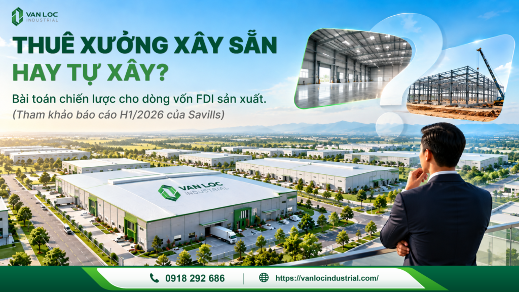 Thuê xưởng xây sẵn hay tự xây: Bài toán nào cho dòng vốn FDI trong chu kỳ mới?